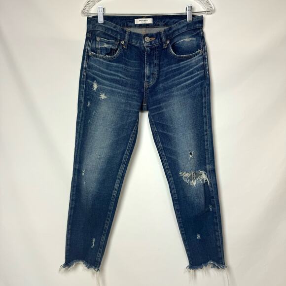 Moussy Vintage Howa Women Mid Rise Distressed Jeans Size 27 - Picture 1 of 7